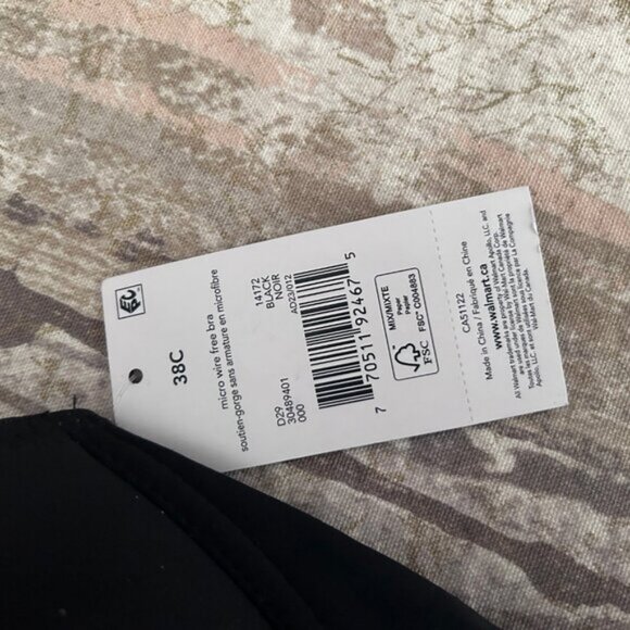 NWT George Black Bra 38C - Picture 2 of 2